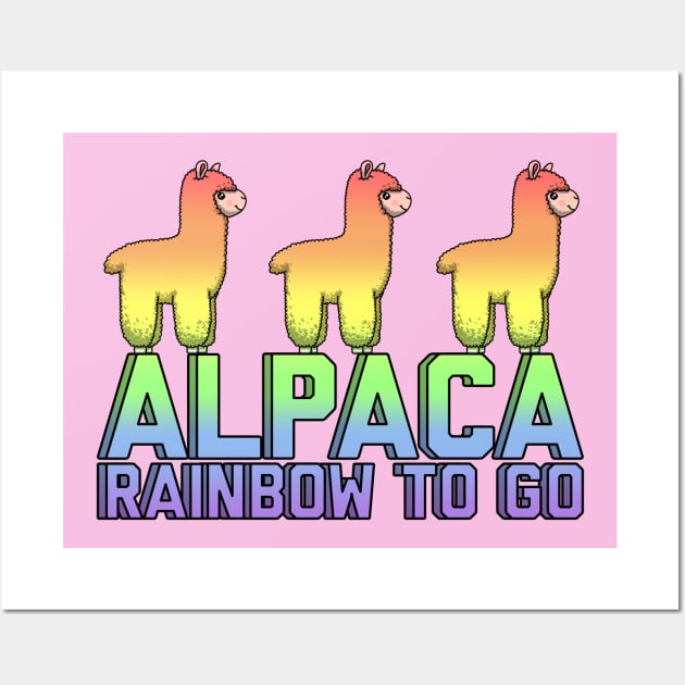 Alpaca Rainbow Wall Art by Art by Veya